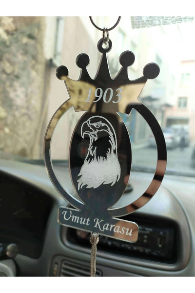 RetroLazer Çift Taraflı Ayna Pleksi Araba Dikiz Aynası Süsü GÜMÜŞ B8