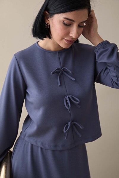 InStyle Модальний комплект з темно-синьою спідницею з стрічками