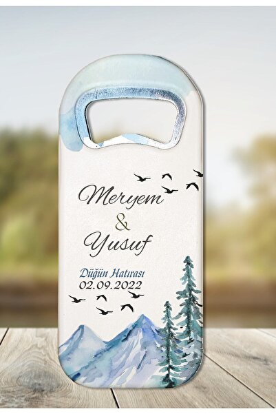 DeryalarPromosyon 10 Adet Kişiye Özel Kalıcı Baskı Hatıra Magneti Düğün Nişan...