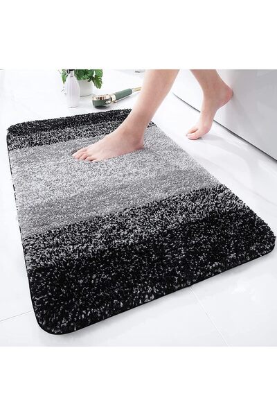 fulina Microfiber Bath Mat, 50 x 75 cm, Non-Slip Super Absorbent Bathroom Mat, Machine Washable Fluffy Shag
