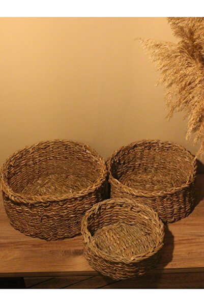 Paganca Καλάθι από ψάθινο υλικό πολλαπλών χρήσεων με επίπεδο πάτο