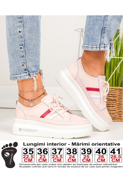 starlike Casual shoes in pink genuine leather AW90