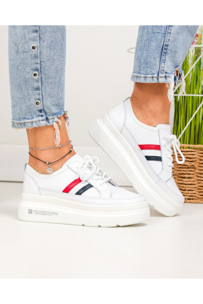 starlike Casual shoes in natural leather, white, AW90