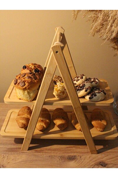 Paganca 2-Tier Bamboo - Multi-Purpose Stand Presentation Organizer