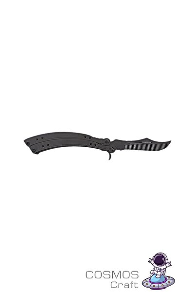 CosmosCraft Siyah renk katlanabilen plastik cs:go kelebek tarak,17 cm