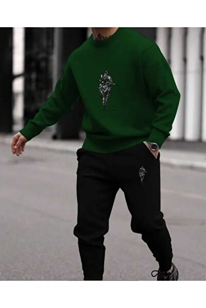 ORVIO Group Patterned Tracksuit Set