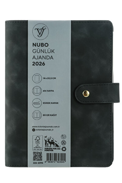 Victoria's Journals Nubo 2026 Daily Agenda A5 (14X21Cm) Flexible Cover Ivory 80Gr.