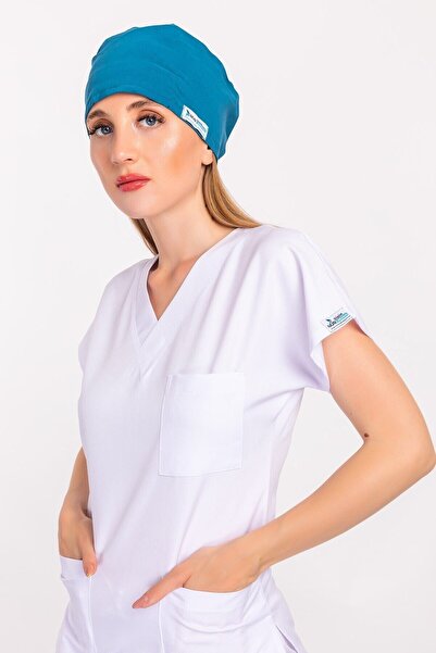 Nur Medikal Giyim Açık Petrol Mavi Desenli Unisex Cerrahi Bone Doktor Ameliya...