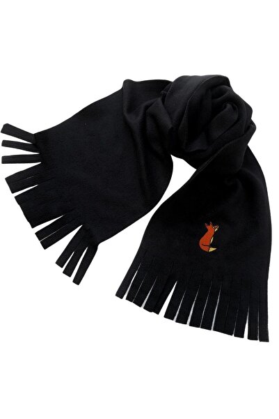 MBEY Fox Embroidered Scarf