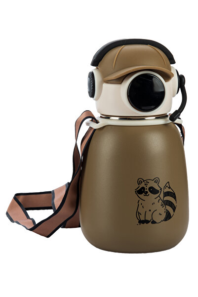 Emofom Gamer Thermos Flask 500 ml Stainless Steel Water Bottle with Straw (Ages 5 and Above) Children's Water Bottle 10 X 18 cm