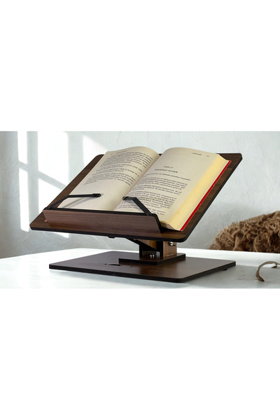 BTNES Yüksekliği ve Açısı Ayarlanabilir Masaüstü Kitap Tutucu, Ahşap &Rahle