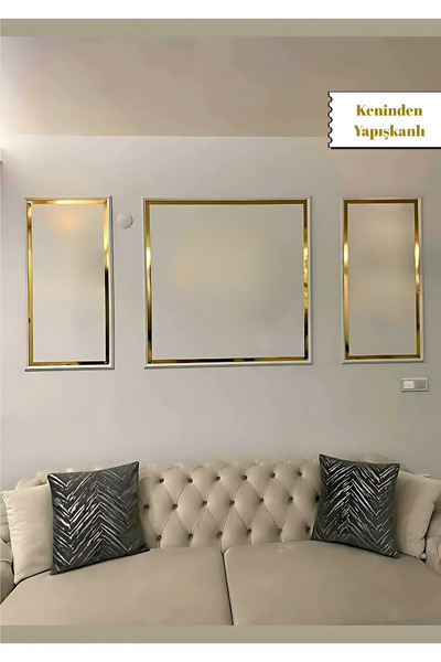 DİECOR Kendinden Yapışkanlı Boyanabilir Duvar Çıtası & GOLD Ayna Pleksi Hazır...