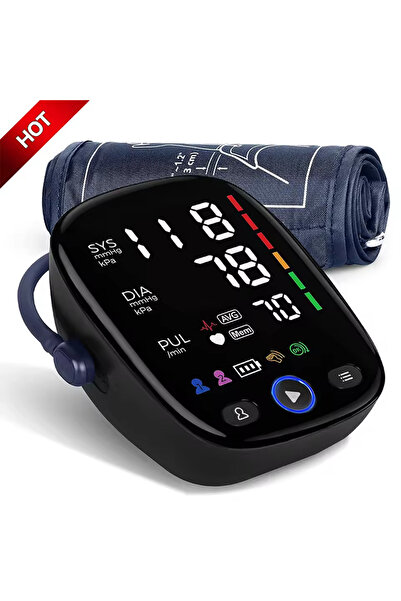 Choice جهاز قياس ضغط الدم الرقمي BP103-Black من الذراع العلوي، جهاز قياس ضغط الدم الأوتوماتيكي، مقياس توتر العين LED