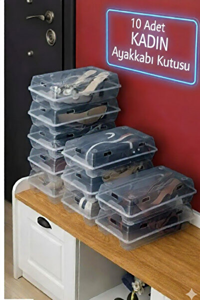 UFİX 10 bucăți cutie pentru femei/pantofi - cutie transparentă pentru organiz...