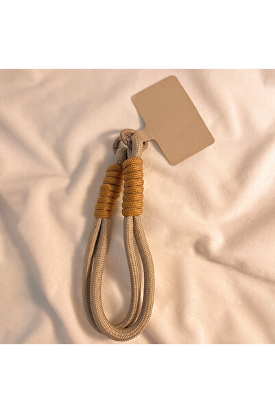 Choice حبل مضفر للهاتف المحمول من قطعة واحدة بلون واحد أنيق مضاد للضياع مع قل...