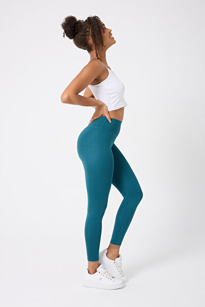 Myluvi Women's High Waist Gathering Effect Sports and Casual Leggings Oil