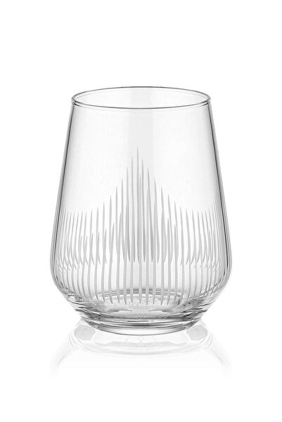 Paşabahçe Hisar Dekor 6-Piece Large Water and Soft Drink Glasses 425 Cc - Stylish Glass Presentation Set