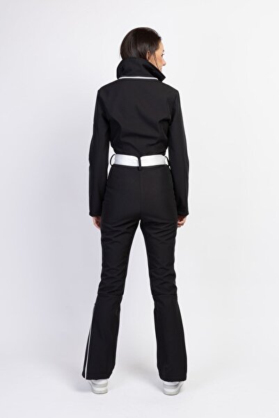 serpildinc Sd kadın siyah beyaz detaylı kar Kayak Tulumu skisuits özel tasarım