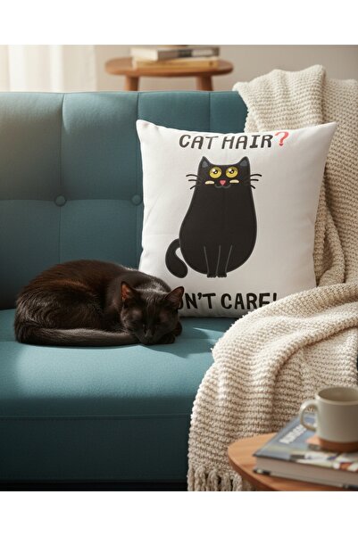 JUNIQ EDITION Decorative Throw Pillow Cover – “Cat Hair Don’T Care” Edition |...