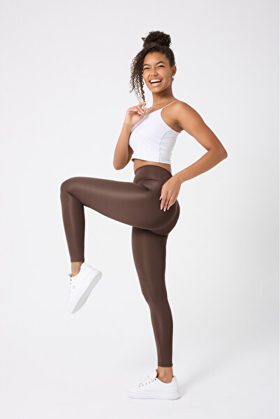 Myluvi Γυναικείο κολάν ψηλόμεσο αποτελεσματικό αθλητικό και καθημερινό καφέ