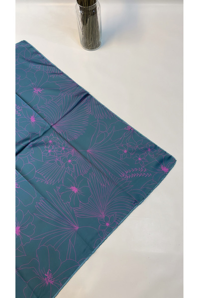Onur Scarf -New Product Pyramid Luxer Two-Color Silk-Like Rayon Fabric Line Floral Pattern Fashion Shop