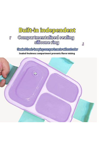 Twisoo Stainless Steel School Lunch Box for Kids – 2 Compartment, 600ml Bento Tiffin Food Containe