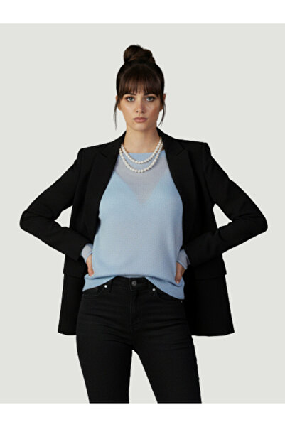 less is or Blue Women's Knitwear Sweater