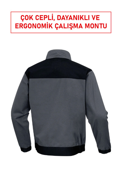Delta Plus M2VE3 İş Ceketi | Harman Kumaş, Çok Cepli, Ergonomik ve Dayanıklı Çalışma Montu