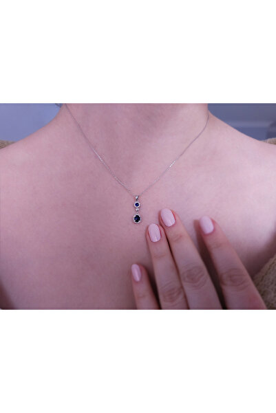 Sirius Pırlanta Safir Ve Pırlanta Taşlı Kolye