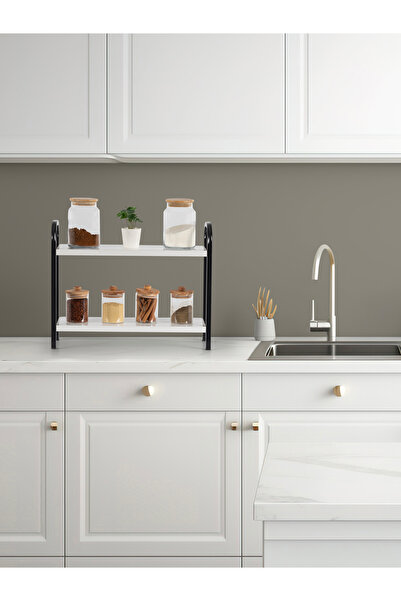 Metallica Concept Sude Tezgah Üstü Raf Düzenleyici Mutfak Banyo Rafı Baharatl...