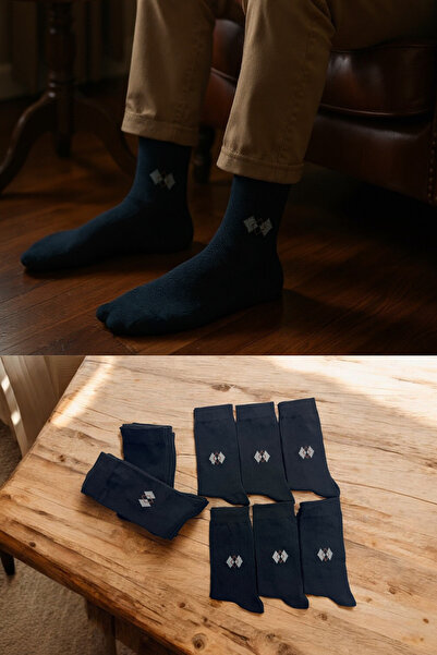 KAYSSOCK Мъжки комплект от 6 чифта памучни черни чорапи