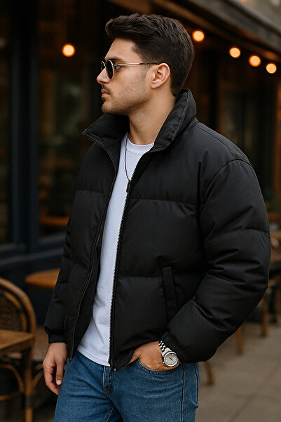 FASHION Unisex Siyah Mont Su & Rüzgar Geçirmez