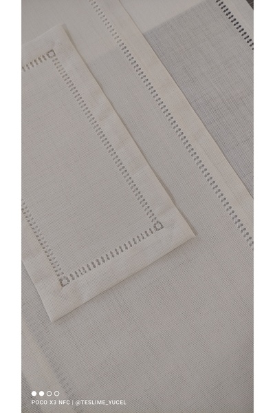 Etamin nakisim 3 Parça Salon Takımı. Runer Konsol Ve Zigon Sehpa. Krem Renk. ...