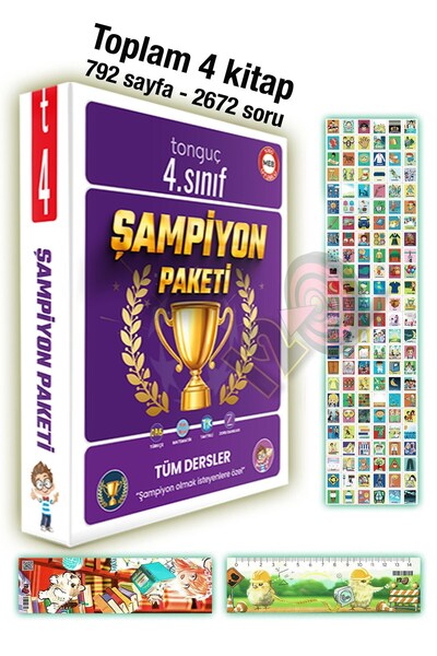 Tonguç Yayınları 4. Sınıf Şampiyon Seti (ZORU TAKTİKLİ OKUDUĞUNU ANLAMA MATEM...