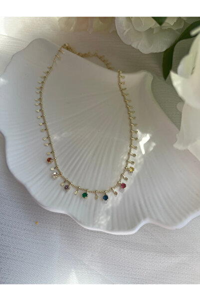 Vixora Renkli Taşlı Kolye