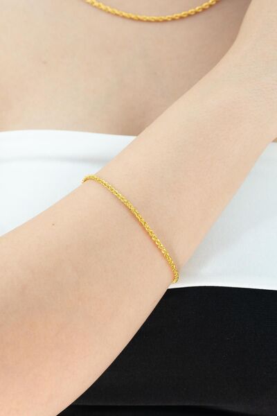 İdeal Sarraf 14 Ayar Altın Halat Zincir Bileklik İnce