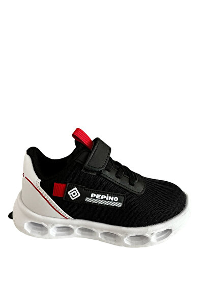 pepino Py23-1213 Black White Red Boys' Sports Shoes Black White