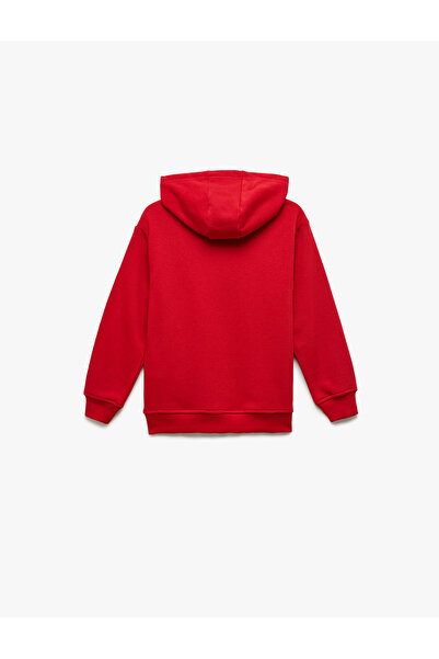 Koton Oversize Şardonlu Uzun Kollu Basic Kapşonlu Sweatshirt