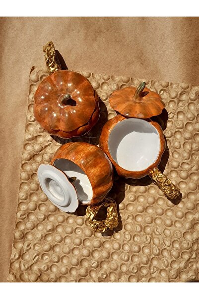 No8 Seramik Stüdyo Balkabağı Fincan Tek Kişilik