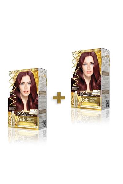 MAXX DELUXE 2'li Golden Beauty 4.6 Kestane Kızılı Set Boya