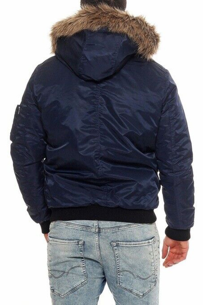 Jack & Jones Jack&Jones 12109349 Jorforce Bomber Jacket Erkek Lacivert Mont Lacivert