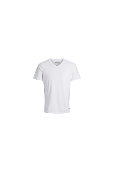 Jack & Jones Ανδρικό μπλουζάκι Jack&Jones 12136713 White/Slim Fit Λευκό