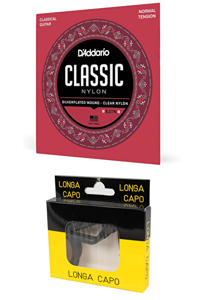 Master Music Ej27 Klasik Gitar Teli Longa Gitar Kapo 2 Adet Pena