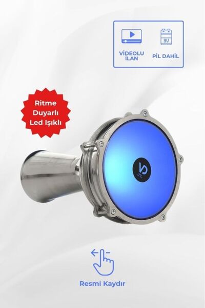 SALVADOR SV104AL - LED Işıklı (Ritme Duyarlı) Alüminyum Klasik Darbuka