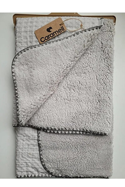 Caramell İncibaby Pike Welsoft Double-Sided Baby Blanket 85X90 cm New Season