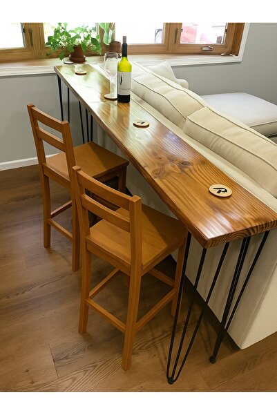 MODERN LİFEE 2 SANDALYE + 40 X 140 BAR MASASI ÖZEL TASARIM BAR TAKIM