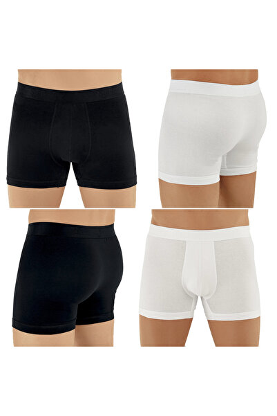 Şahinler E031 Чоловічі боксерські труси з лайкрою 3 білих-3 чорних Xxl