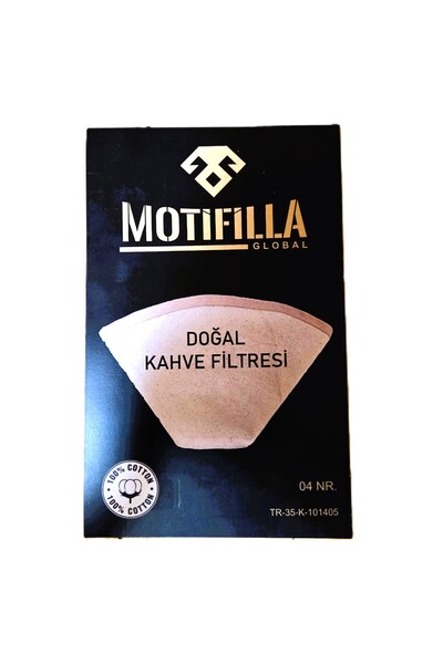 MOTİFİLLA 4 NR. KAHVE FİLTRESİ BEZ %100 DOĞAL 1 ADET