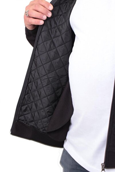 MocGrande Large Size Zippered Cardigan Diamond 23281 BLACK