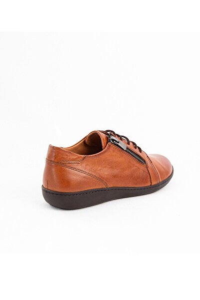 İNZE AYAKKABI Tan Genuine Leather Casual Shoes - Model Name Diana